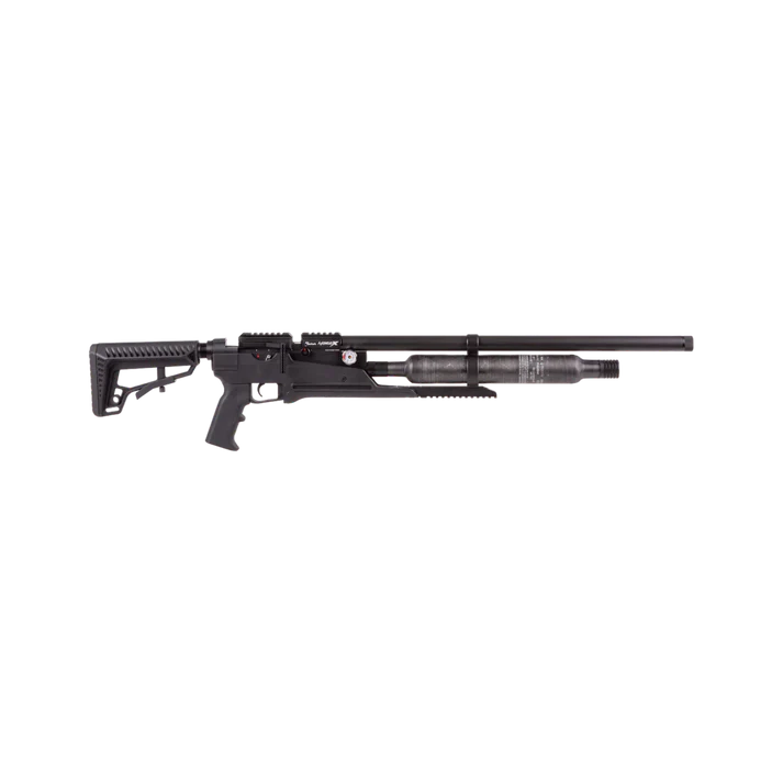 RIFLE AIR VENTURI AVENGE-X X1-BT TACTICAL SYNTHETIC PCP 450CC CARBON FIBER BOTTLE - vista 2