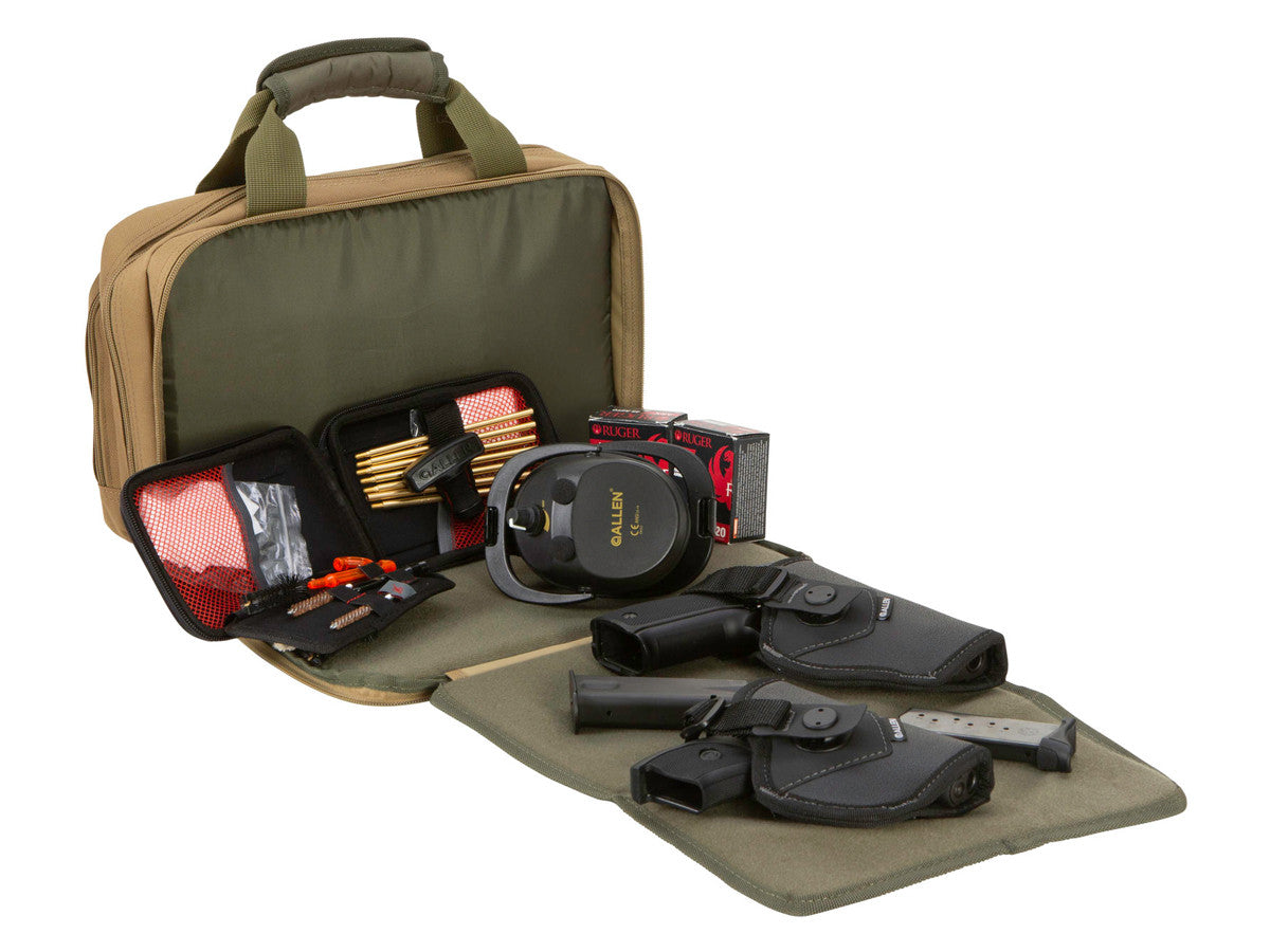 ESTUCHE ALLEN COMPANY DOUPLEX DOUBLE SOFT PISTOL ATTACHE – TAN/OLIVE - vista 2