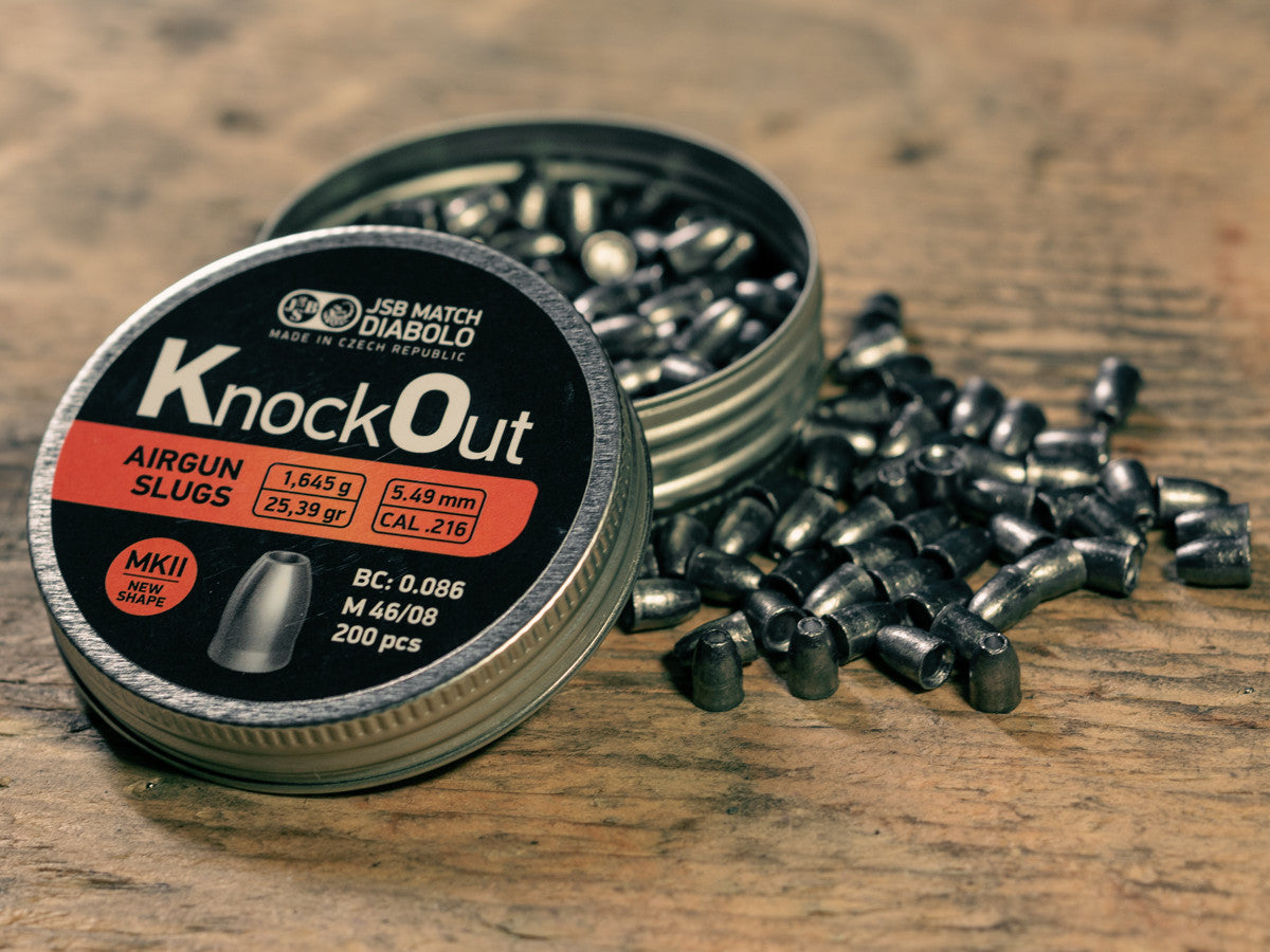 DIABOLOS JSB KNOCKOUT SLUGS MKII .216 X 200 25.39GR - vista 2