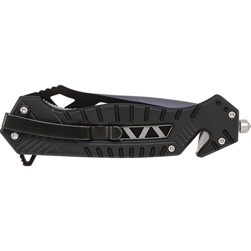 NAVAJA SMITH AND WESSON LINER LOCK GREY/BLACK HANDLE, SEATH CUTTER, GLASS BREAKER