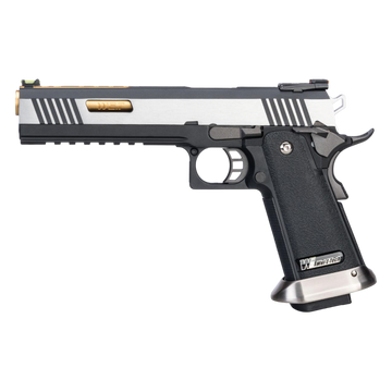 PISTOLA AIRSOFT WE-TECH HI-CAPA 6 IREX COMPETITION GBB – SILVER/GOLD BARREL - vista 2
