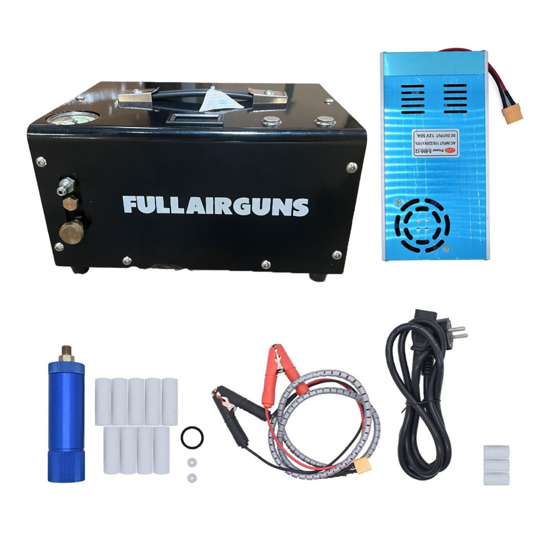 COMPRESOR FULL AIRGUNS 300BAR 12V PCP HIGH PRESSURE PUMP PORTABLE