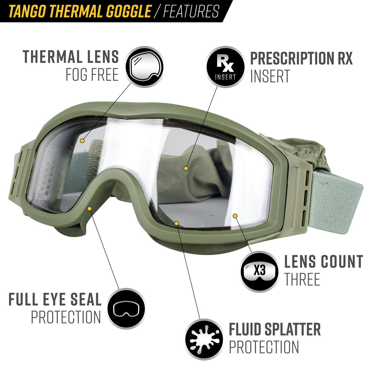 GAFAS VALKEN TANGO THERMAL – OLIVE - vista 3
