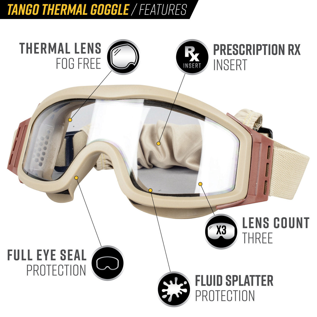 GAFAS VALKEN TANGO THERMAL – TAN - vista 3