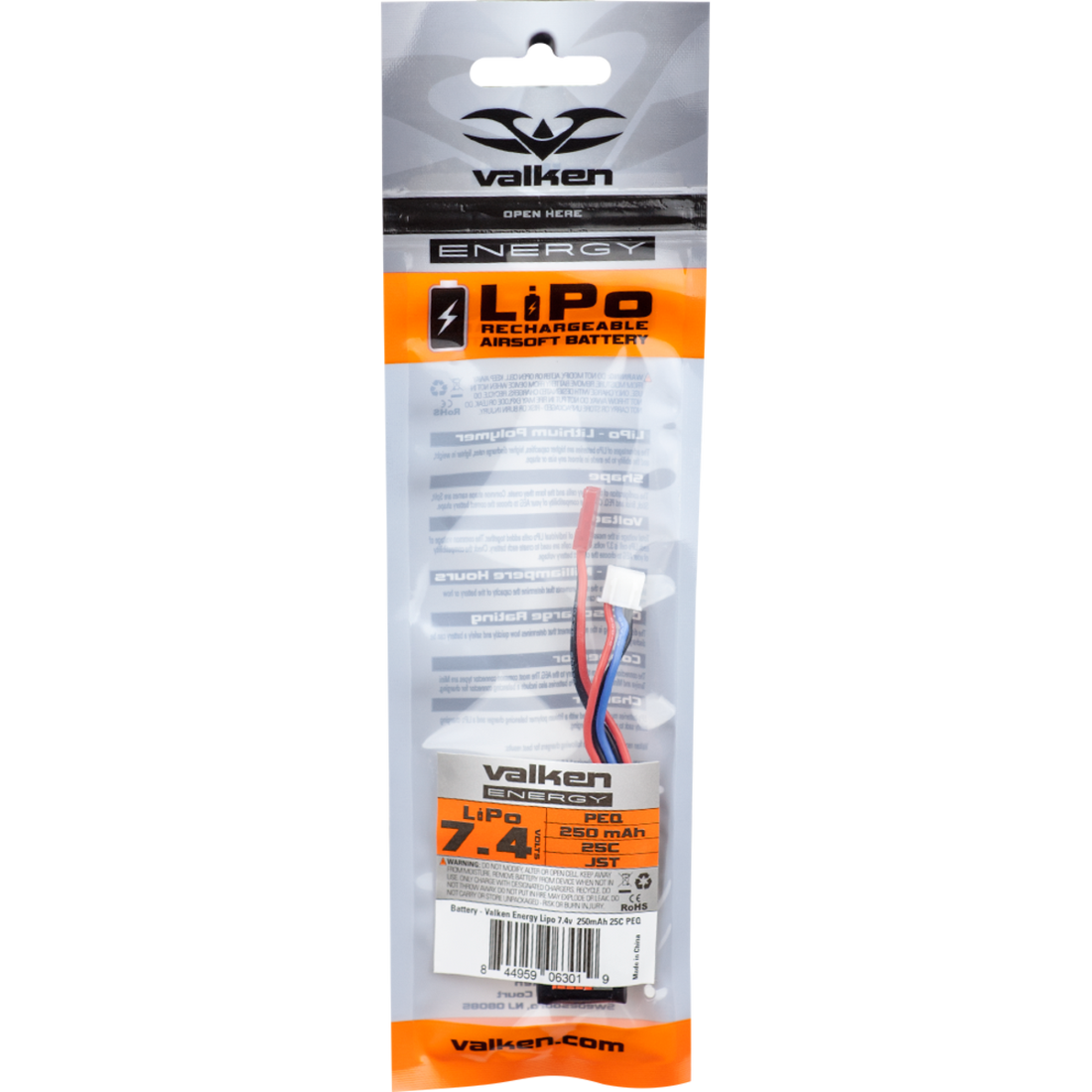 BATERIA AIRSOFT V ENERGY LIPO 7.4V 250MAH 25C PEQ