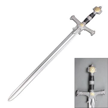 JAGUAR 42 KING SOLOMAN MEDIEVAL FOAMCOSPLAY SWORD WITH METALLIC BLADE (2D3-SI023SL)(TITANIUM/PLATIN)