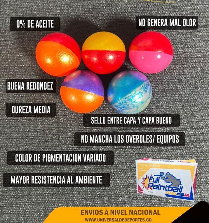 CAJA DE BOLAS FULLPAINTBALL GRADE 3 – COLORES SURTIDOS - vista 3