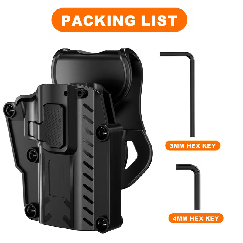 Funda táctica universal para diestros con función de liberación rápida, apta para G17, 1911, 92FS, M9, CZ 75, etc