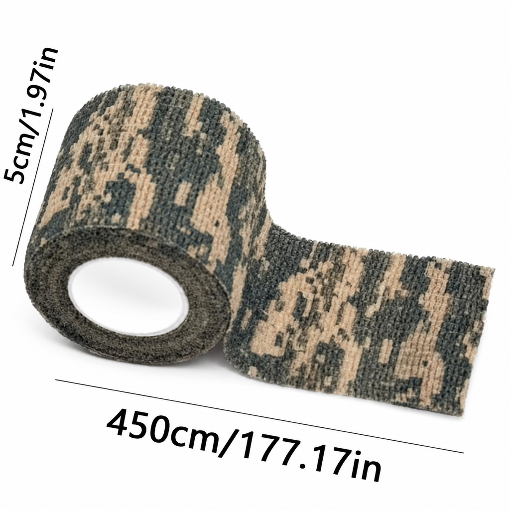 Cinta de camuflaje con fondo blanco