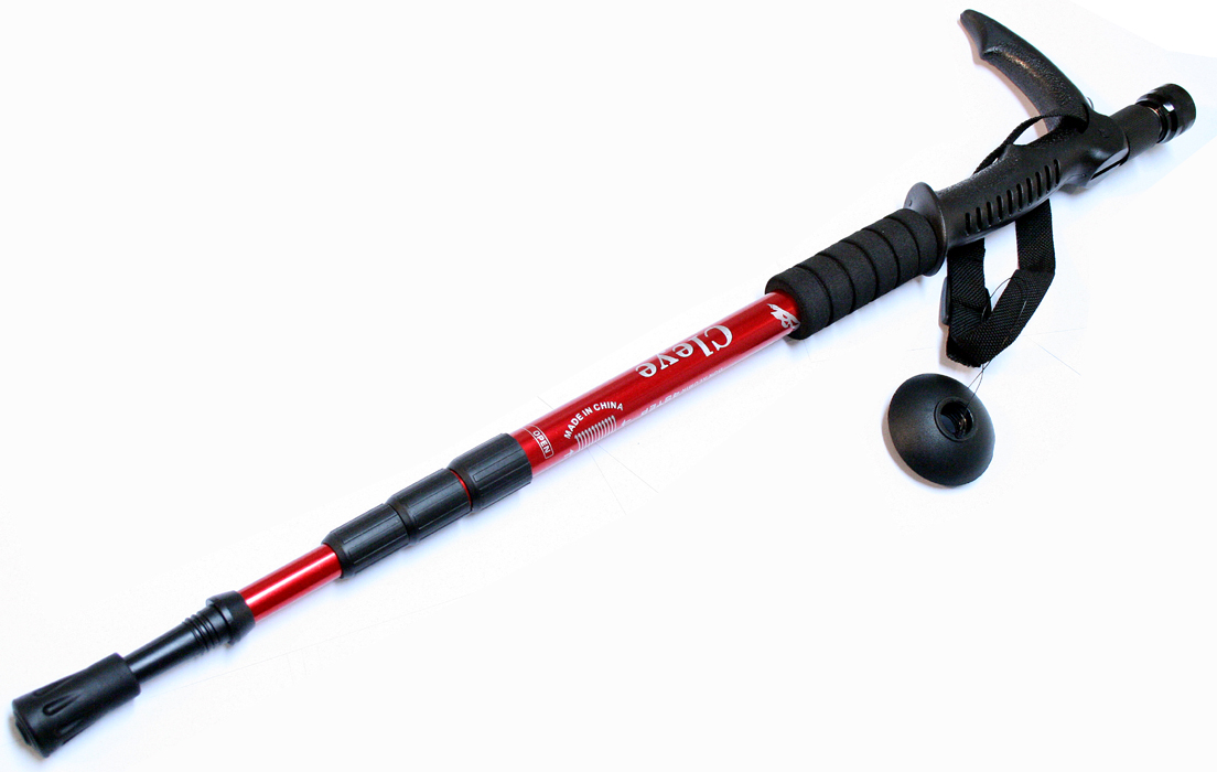 HIKING STICK DEFENDER 50 PL MIX COLOR W/ FLASHLIGHT CANES COMPASS & ANTISHOCK - vista 3