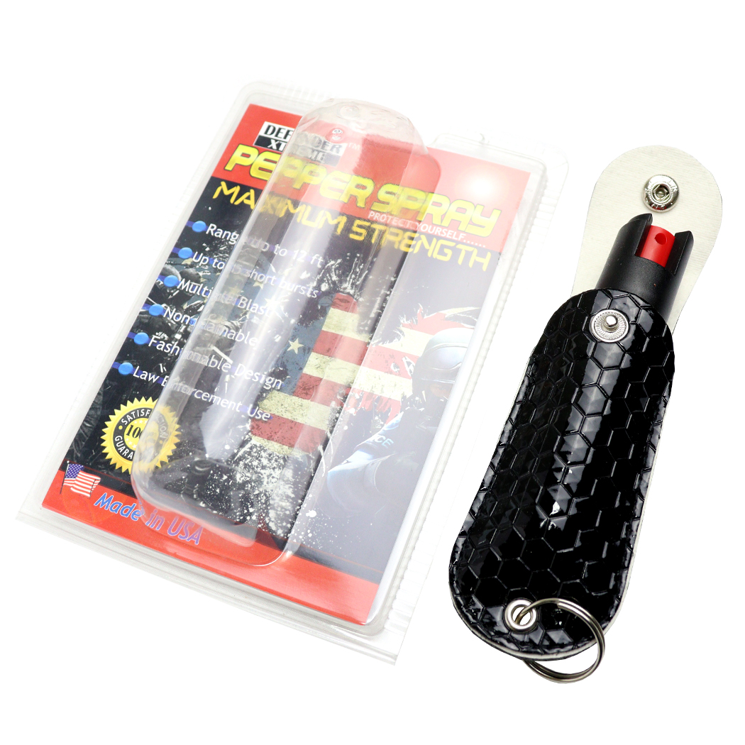 GAS PIMIENTA DEFENDER-XTREME 1/2 OZ W/ BLACK SHEATH & KEY CHAIN