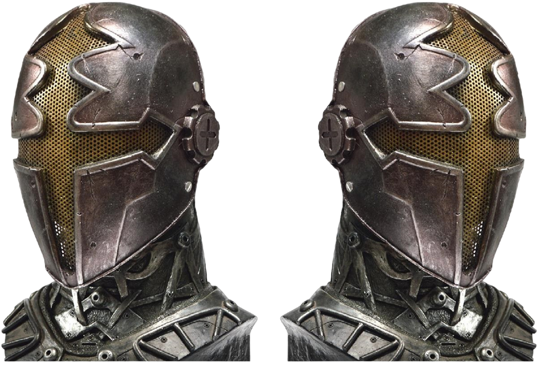 MASCARA INSPIRED BY HELLGATE FIBERGLASS WIRE MESH GOLD PALADIN