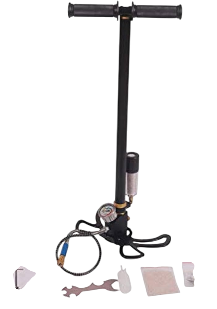 TACTAIR 4 STAGE PCP HAND PUMP FULL AIRGUNS 4500PSI BLACK W/ FILTER