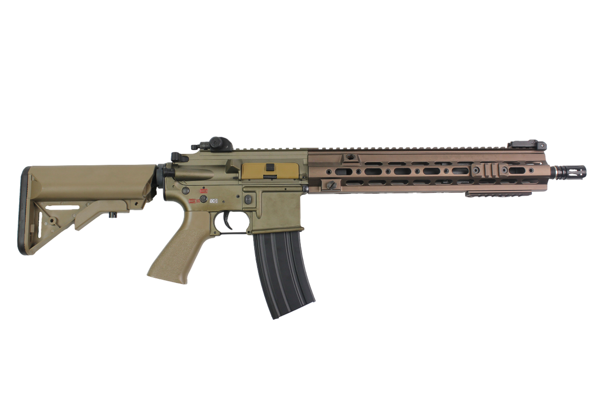 RIFLE AIRSOFT DOUBLE BELL HK416 LONG VERSION AEG – TAN - vista 2
