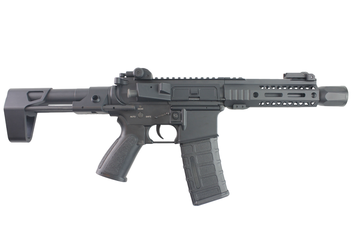 RIFLE AIRSOFT DOUBLE BELL M4 SBR AEG – BLACK - vista 2
