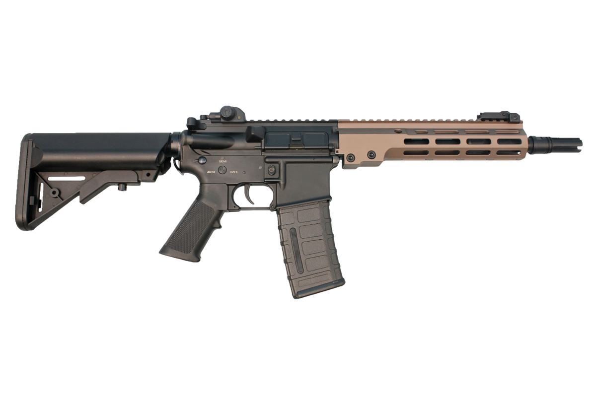RIFLE AIRSOFT DOUBLE BELL M4 URG-I CQBR FULL METAL AEG – BLACK/TAN - vista 2