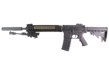 RIFLE AIRSOFT DOUBLE BELL M4 SOPMOD DMR AEG – BLACK W/ BIPOD