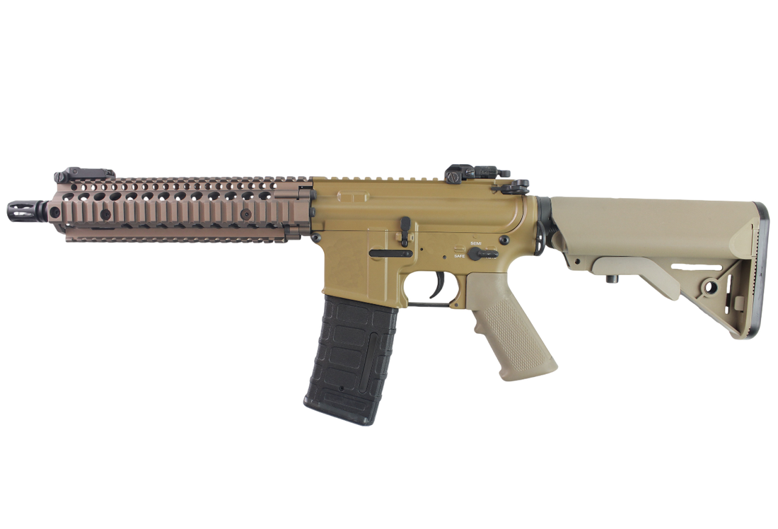 RIFLE AIRSOFT DOUBLE BELL MK18 9,5PL FULL METAL AEG – TAN