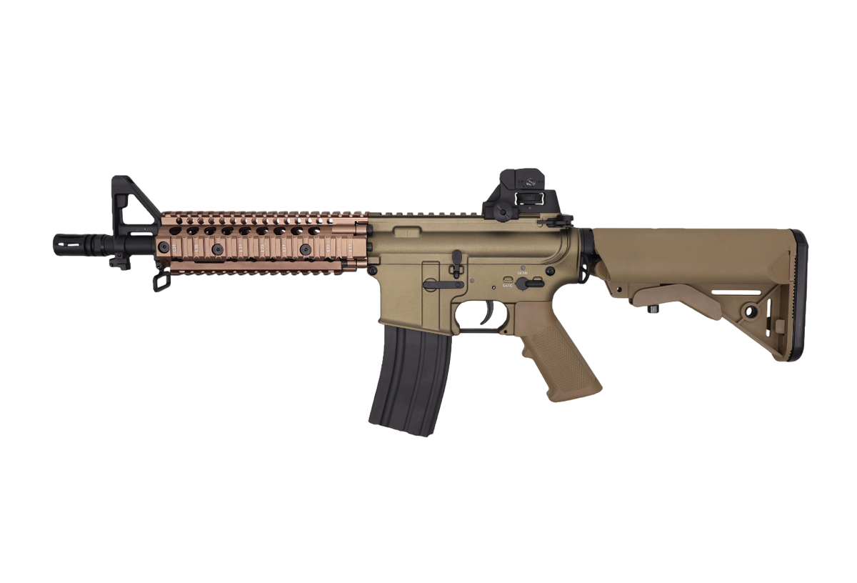 RIFLE AIRSOFT DOUBLE BELL MK18 7,5PL FULL METAL AEG – TAN/BLACK
