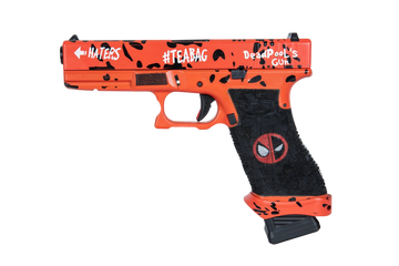 PISTOLA AIRSOFT DOUBLE BELL GLOCK 17 DEAD POOLS GUN GBB GREEN GAS – ORANGE