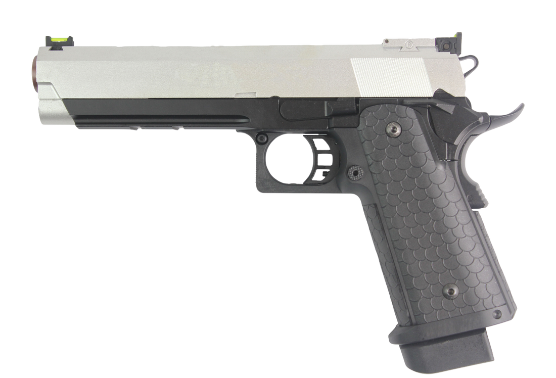PISTOLA AIRSOFT DOUBLE BELL 5.1 GBB GREEN GAS – BLACK/SILVE