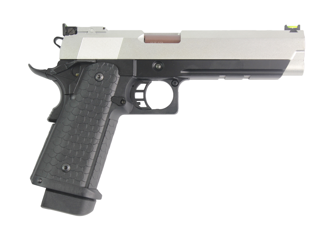 PISTOLA AIRSOFT DOUBLE BELL 5.1 GBB GREEN GAS – BLACK/SILVE