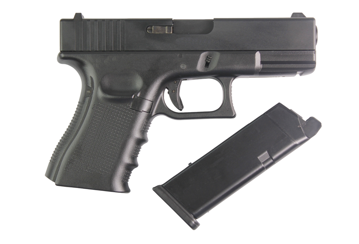 PISTOLA AIRSOFT DOUBLE BELL GLOCK G21 CNC SLIDE FULL METAL GBB GREEN GAS – BLACK - vista 2