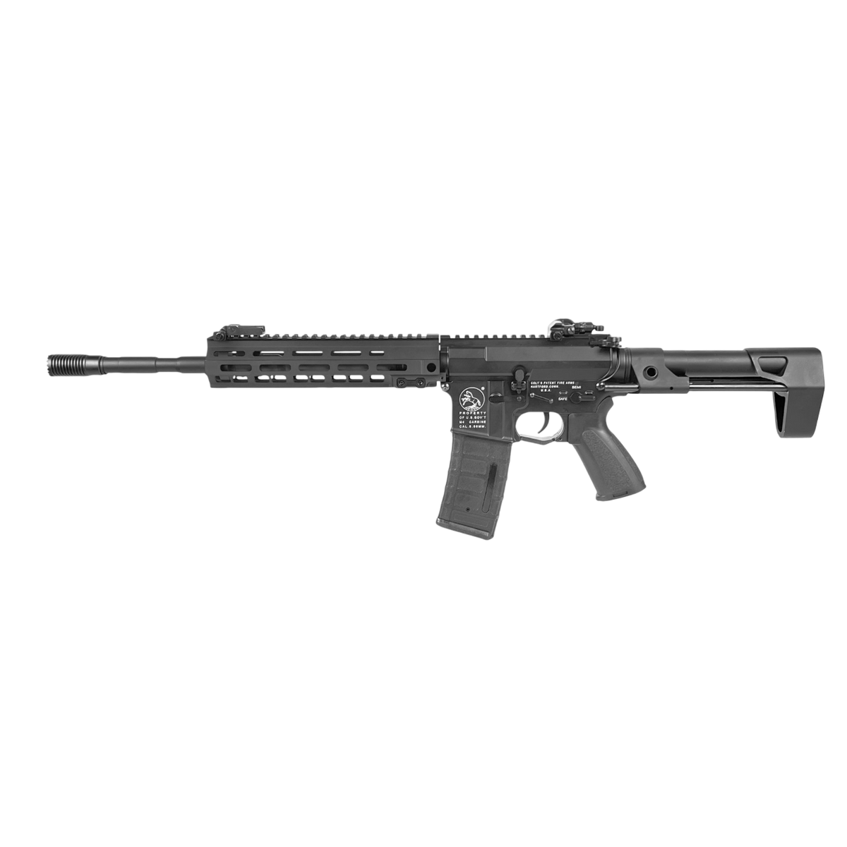 RIFLE AIRSOFT DOUBLE BELL M4 PDW FULL METAL 30PL AEG – BLACK