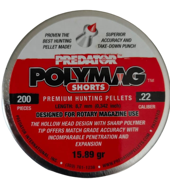 DIABOLOS JSB PREDATOR POLYMAG SHORTS .22 X 200 (15.75GR)