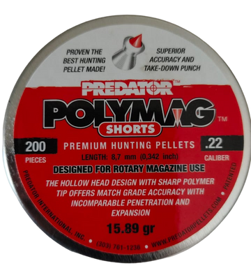 DIABOLOS JSB PREDATOR POLYMAG SHORTS .22 X 200 (15.75GR)