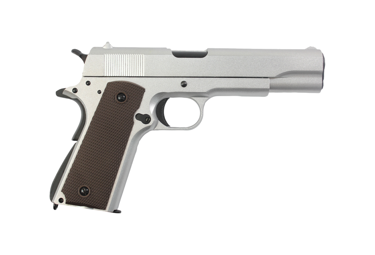 PISTOLA AIRSOFT DOUBLE BELL 1911 FULL METAL GBB GREEN GAS - vista 3