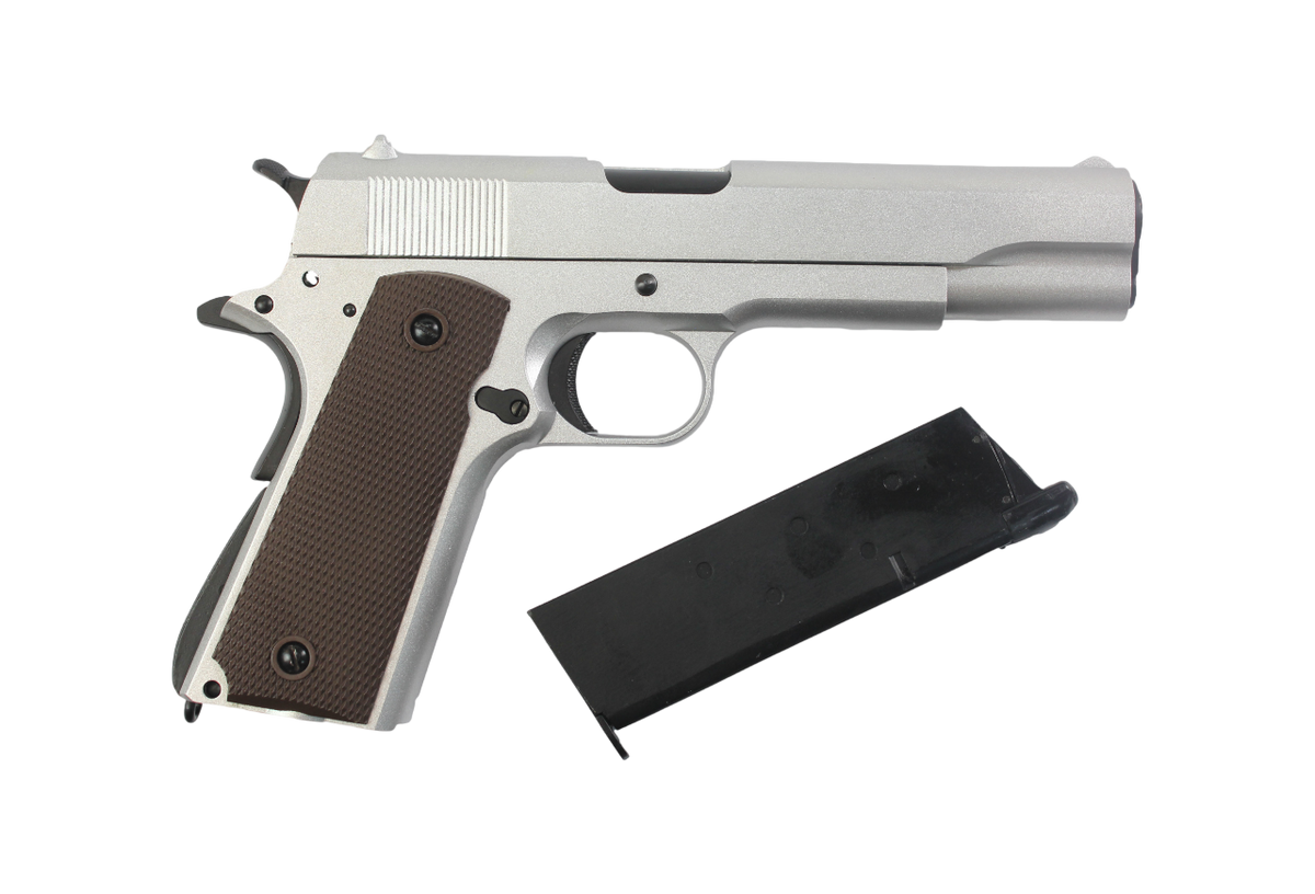 PISTOLA AIRSOFT DOUBLE BELL 1911 FULL METAL GBB GREEN GAS - vista 2