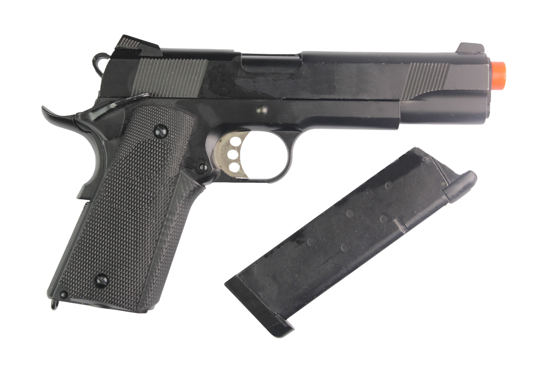 PISTOLA AIRSOFT DOUBLE BELL 1911 PLASTIC GREEN GAS – BLACK