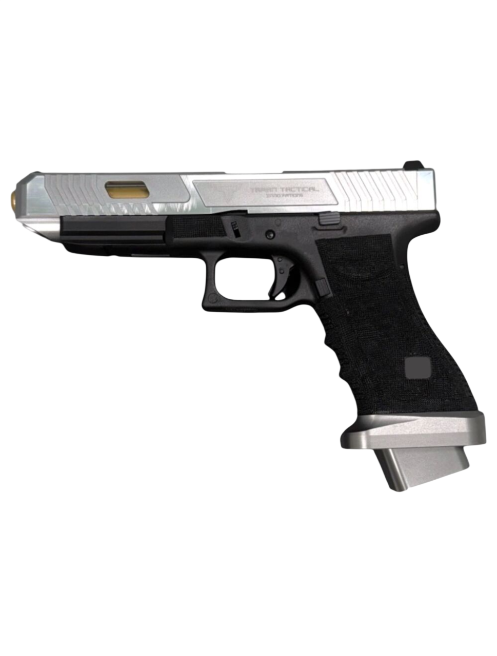 PISTOLA AIRSOFT DOUBLE BELL GLOCK 34 TTI FULL METAL GBB GREEN GAS – SILVER