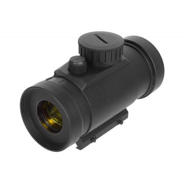 MIRA AIRSOFT PLASTIC ILLUMINATED RED DOT SCOPE W/RAIL MOUNT