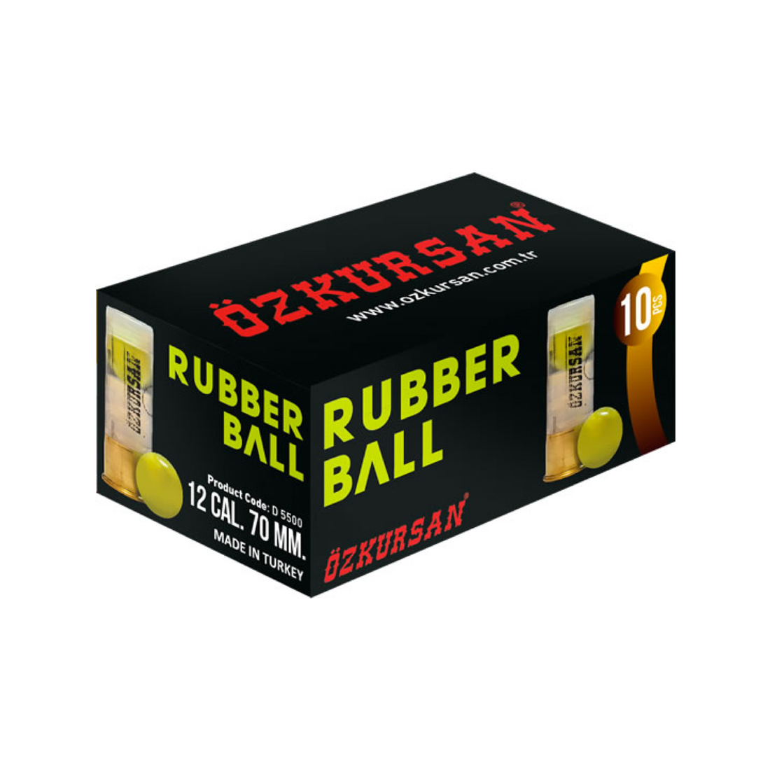 MUNICION TRAUMATICA OZKURSAN RUBBER SINGLE BALL X10UND 12CAL