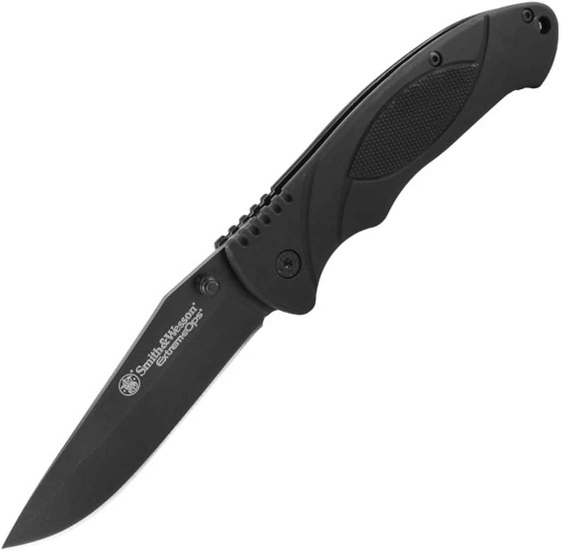 NAVAJA SMITH AND WESSON EXTREME OPS LINER LOCK SILVER DROP POINT BLADE