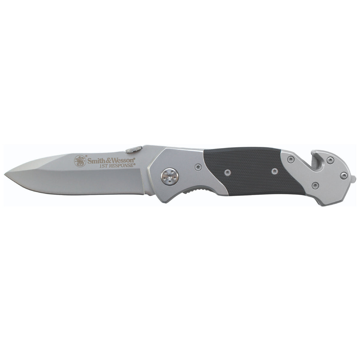 NAVAJA SMITH AND WESSON FIRST RESPONSE DROP POINT BLADE W/BLACK G10 INSERT