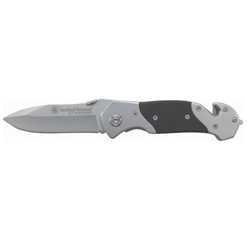 NAVAJA SMITH AND WESSON FIRST RESPONSE DROP POINT BLADE W/BLACK G10 INSERT