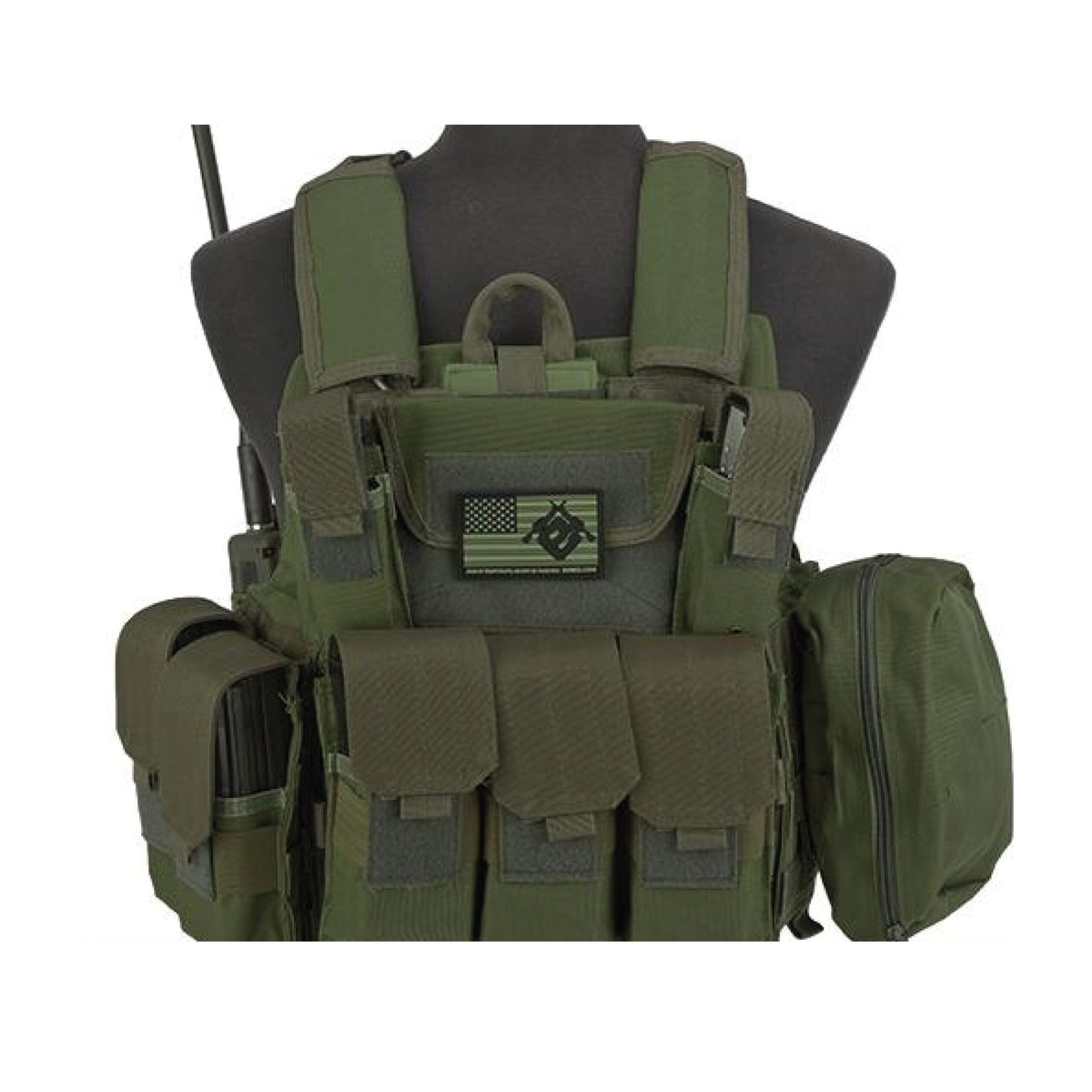TACTICAL VEST MATRIX USMC STYLE CIRAS TYPE FORCE RECON – OD GREEN - vista 3