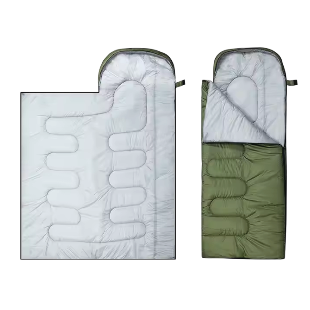 CAMPING SLEEP BAG YAKEDA IMPERMEABLE 30 DEGREES KEEP WARM 3KG TACTICAL GEAR – GREEN - vista 3
