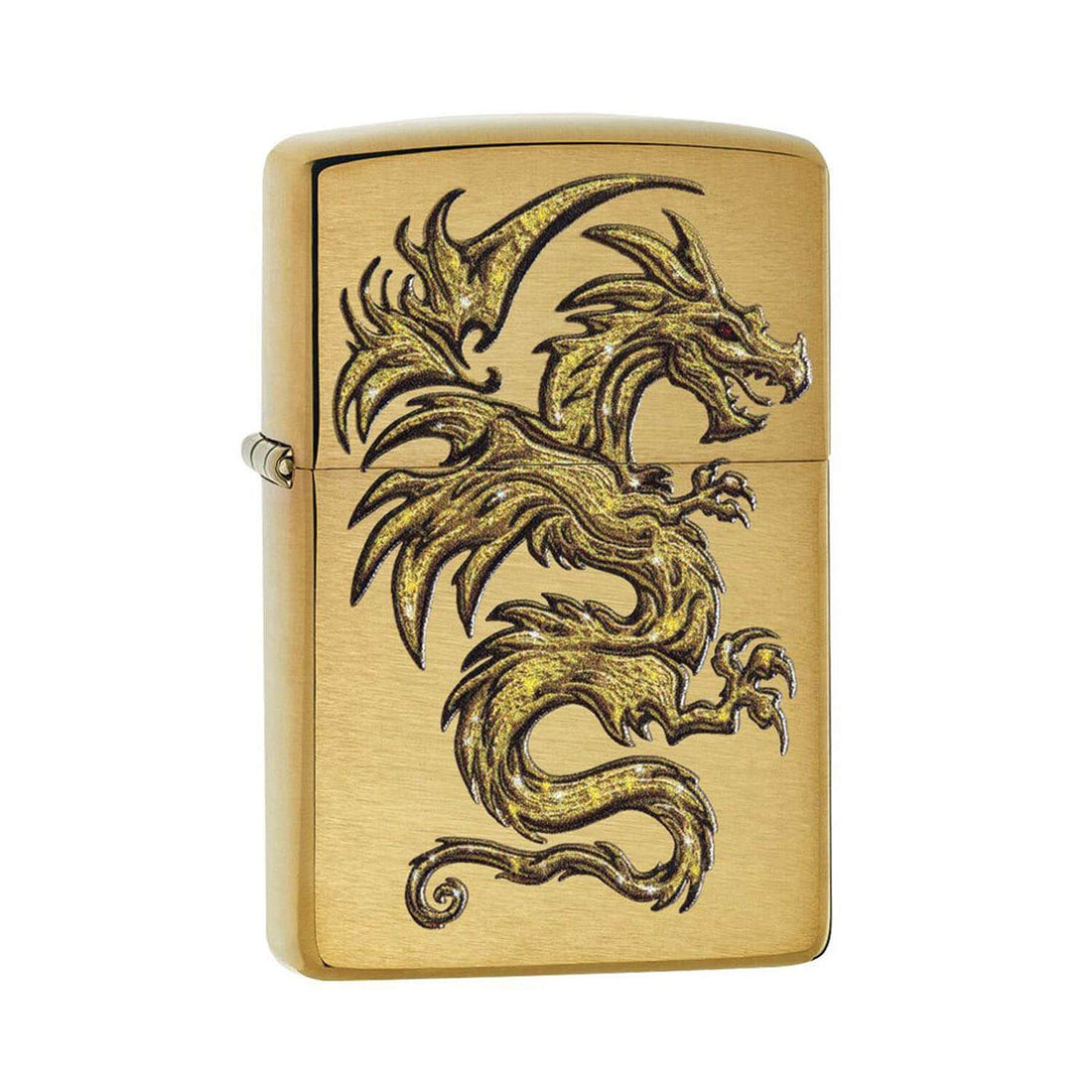 ZIPPO DRAGON BRUSHED BRASS COLOR IMAGE