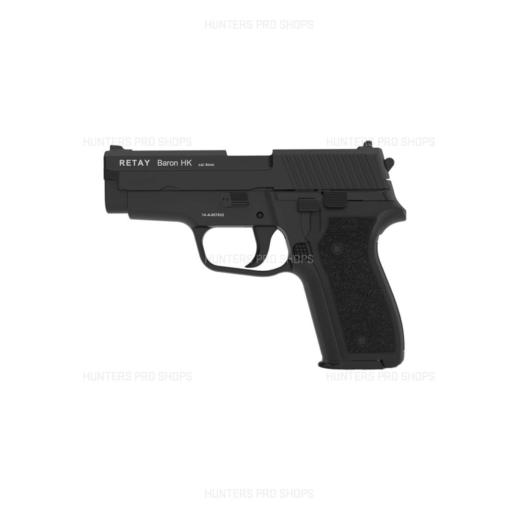 Pistola de fogueo Retay X Pro negra, calibre 9 mm PAK